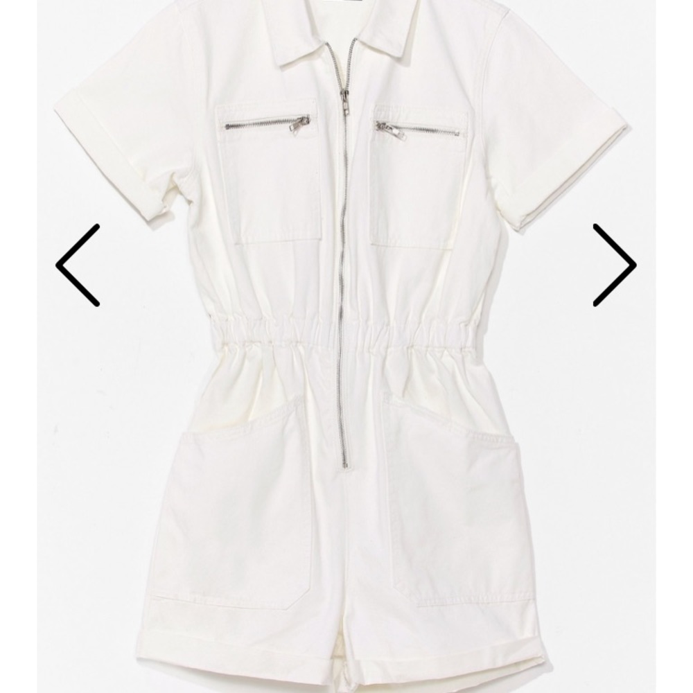 COPY - NASTY GAL tan denim romper
